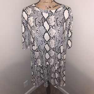 NWOT Snakeskin Peplum Top